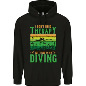 I Don't Need Therapy Funny Scuba Diving Diver Childrens Kids Hoodie - Picture 1 of 3