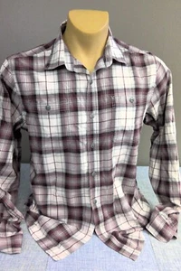 Converse One Star Shirt Long Sleeve Button Up Plaid Men's Large - Picture 1 of 9