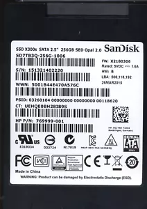 SANDISK 256GB SD7TB3Q-256GB-1006 DONOR DRIVE - Picture 1 of 2