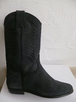 Dockers Cowboystiefel Westernstiefel Stiefel Motorradstiefel Boots schwarz Leder