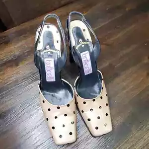 giorgio fabiani by botticelli polkat dots sandals 37.5 - Picture 1 of 6