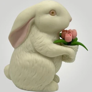 Department 56 Dept 56 Easter White Rabbit Bunny Flowers Bisque Figurine 2003 - Picture 1 of 9