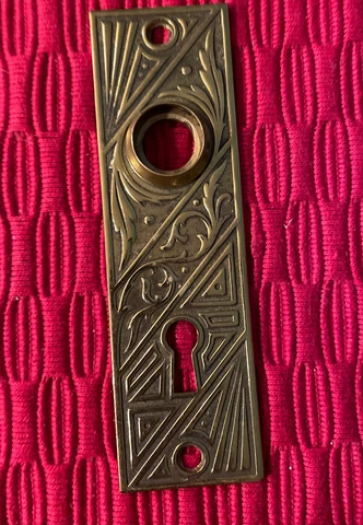 Antique  Bronze Eastlake  Design Backplate Cover