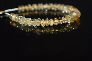 Piedra preciosa suave de citrino 4-6 mm A++ sin tratar 4" cuentas sueltas para hacer artesanal - Imagen 1 de 9