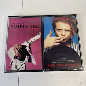 Simply Red Cassette Tape Lot Of 2- Men And Women, A New Flame - Picture 1 of 14