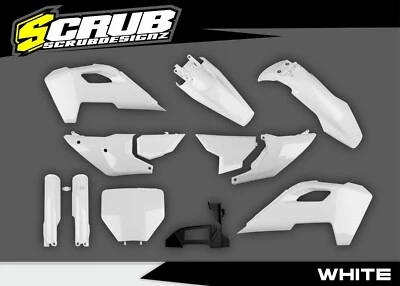 Husqvarna 2023 2024 FC TC TX 125 250 300 350 450 Kit de plástico + protectores de horquilla Foto 1 de 4