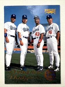 ⭐🦄 1996 Pinnacle #132 Mike Piazza, Hideo Nomo, Raul Mondesi – Dodgers Stars🆓📦 - Picture 1 of 2