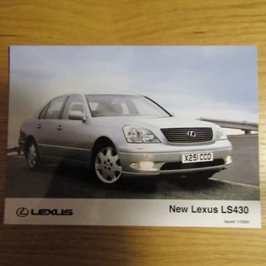LEXUS LS 430 LS430 4.3 V8 Front 7" x 5" UK Press Photo Photograph November 2000 - Picture 1 of 1