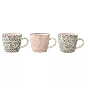 Bloomingville Small Cups Cecile Rose Grey Ceramic Set of 3 - Picture 1 of 2