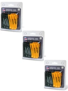 150 NFL Team Golf Green Bay Packers Green Yellow Golf Tees 3-50 Packs 2 3/4 inch - Picture 1 of 2