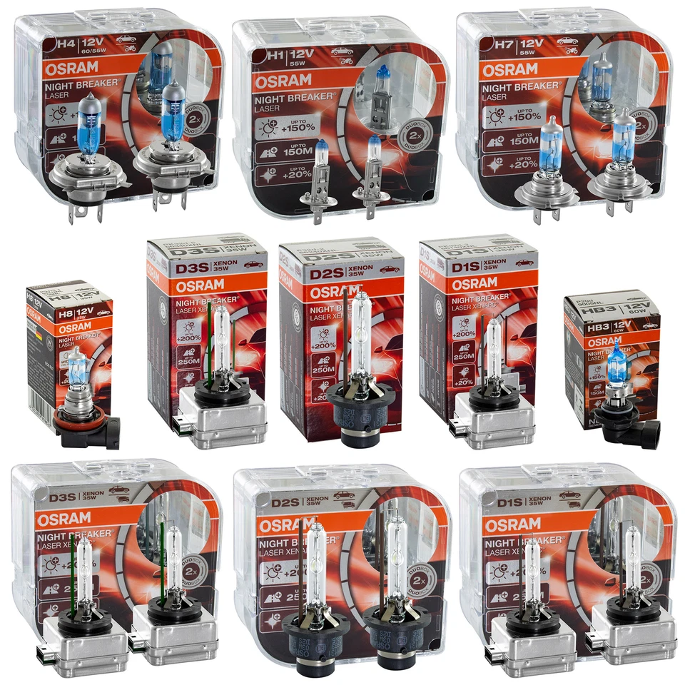 OSRAM NIGHT BREAKER® LASER H1 H3 H4 H7 H8 H11 HB3 HB4 W5W D1S D2S D3S D4S - Bild 1 von 1