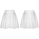 Womens Flared Skirts Solid Color Plain Skirt Holiday Mini Skirts Sportwear