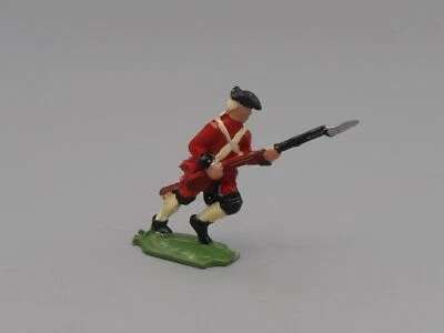 Soldat à pied rouge avec baïonnette - Ancien régime du 18e - Photo 1/4