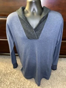 Soft Surroundings Long Sleeve Pullover Sweater Tunic Top Blue 26887 Size Small - Picture 1 of 6