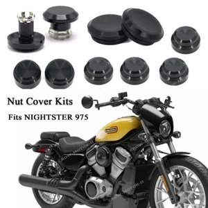 For Harley Nightster 975 Axle Nut Protector Covers Cap Set RH 975 S 2022-2024 - Picture 1 of 16