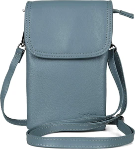 Genuine Leather Small Crossbody Bags for Women Cell Phone Bag Cross Body Purses, - Picture 1 of 8