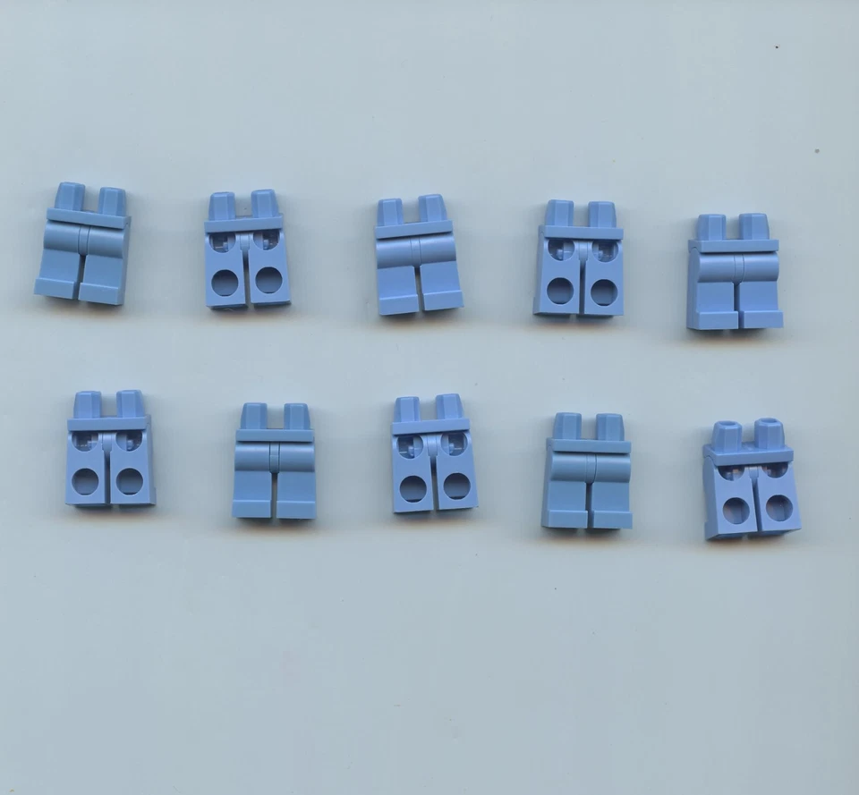 LEGO x 10 Minifigure Medium Blue Hips and Legs Plain - Image 1 of 1