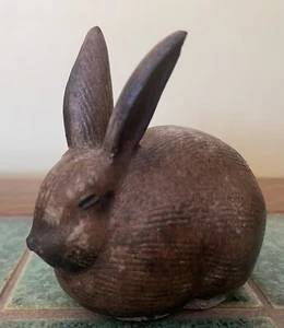 Vintage McCarty's Pottery Nutmeg Ears Up Rabbit, 4", Mississippi, Excellent Cond - Picture 1 of 10