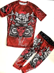 LAFROI RASHGUARD SET Herren Große L SHIRT UND 3/4 LEGGINGS SURF UV Sonnenschutz - Bild 1 von 8