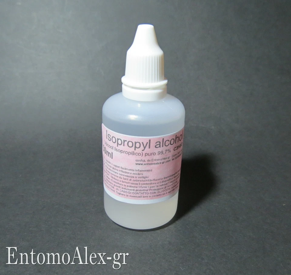 alcool isopropilico puro 99,7% 50ml pulizia testine lenti DVD CD elettronica