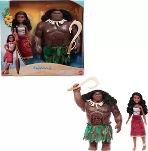 Juego de 2 muñecas Mattel Disney Moana 2 Voyager, muñecas de moda Moana y Maui extraíbles - Imagen 1 de 6