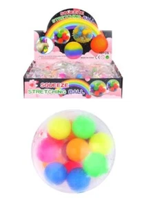 12 x Bommel Quetschkugeln (6 cm)! Großhandelsbox! Partytasche Spielzeug! Spendenaktion! - Bild 1 von 1