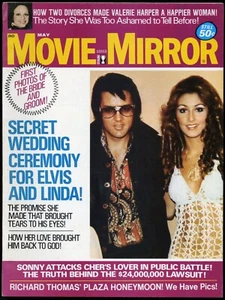 MAY 1975 MOVIE MIRROR MAGAZINE, ELVIS PRESLEY & LINDA THOMPSON - Picture 1 of 1