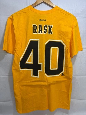 Boston Bruins Reebok NHL Camiseta Amarillo Algodón Tuukka Rask #40 Gráfico Grande Foto 1 de 4