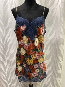 Oscar de la Renta Dessous Blumen Negligee verstellbare Träger Größe M - Bild 1 von 9