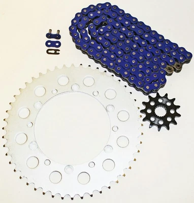 Kawasaki KX250F 250 F 2011 2012 2013 2014 cadena azul y piñón 13/51 114 L Foto 1 de 4