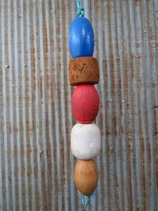 5 Old Fish Net Floats 24 Inches Long Fishing Buoys Bouys Tiki Hut Bar  -(SF55) - Picture 1 of 4