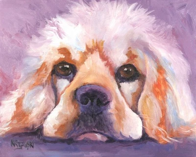 Cocker Spaniel Print of Original Fine Art Watercolor by Ron Krajewski - Image 1 of 4