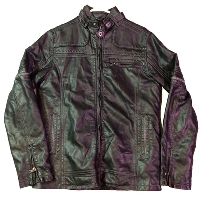 BKE Biker Moto Jacket Men's Sz S Faux Leather Full Zip Pockets Lined Motorcycle - Image 1 of 4