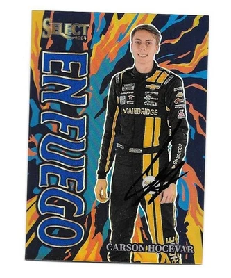 CARSON HOCEVAR NASCAR Signed SELECT EN FUEGO 22/49 TRADING Card 2024 #29 - Image 1 of 3
