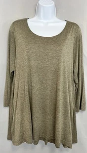 PURE JILL(J JILL) 3/4 SLEEVE SUPER SOFT ELLIPTICAL TEE-XL-SHALE HEATHER Sz Large - Picture 1 of 10