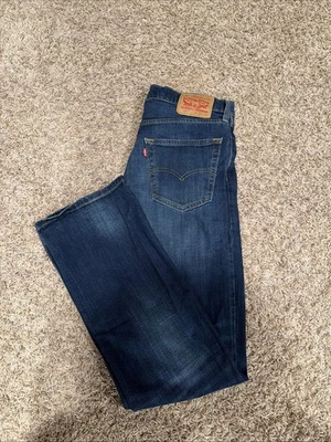 Levi's 527 Bootcut Regular Fit Med Wash Stretch Blue Denim Jeans Men’s Sz 33x34 - Image 1 of 4