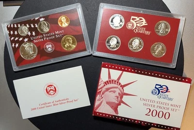 2000 San Francisco Mint Silver Proof Set a 10 Piece Collection with COA - Image 1 of 4