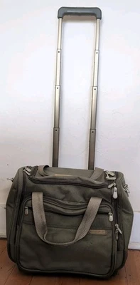Briggs & Riley 2-Wheel Cabin Bag Carry-On Luggage Suitcase Olive Green  - Image 1 of 4