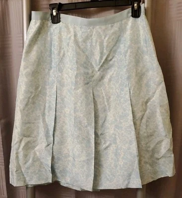 Banana Republic 100% Silk Skirt Light Blue Lined Sz  8 - Image 1 of 4