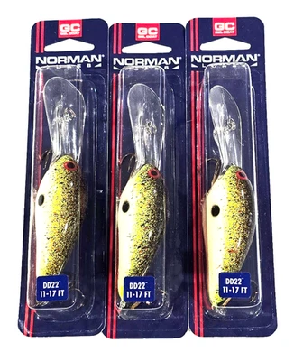 3 Norman DD-22 Crankbaits - Suicide - Discontinued Color - Image 1 of 2
