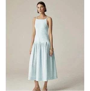 Neu mit Etikett J. Crew Small Biesen Mixy Kleid Edgewater blau - Bild 1 von 5