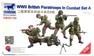 Bronco Models 1/35 WWII British Paratroops in Combat Set A Model Kit #CB35130 - Picture 1 of 5