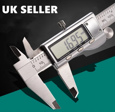 6 INCH DIGITAL VERNIER CALIPER 150MM STAINLESS STEEL MICROMETER ELECTRONIC TOOL - Image 1 of 4