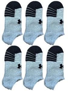 6 Par Under armour Ua Performance Tech No Show Calcetines Gris Talla Mediana - Imagen 1 de 1