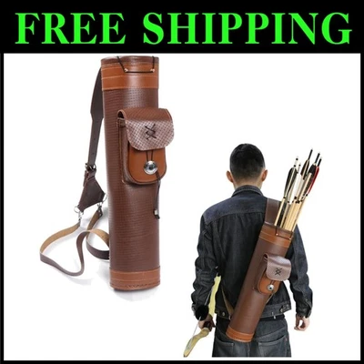 Handmade Leather Back Quiver Brown - Image 1 of 4