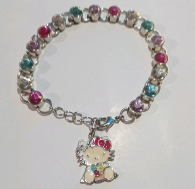 Pulsera de cristal Hello Kitty piedras multicolores para mujer  Foto 1 de 4