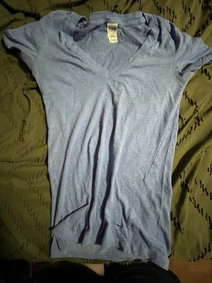 Pink Victoria Secret T-shirt Women S Blue V-Neck - Image 1 of 3