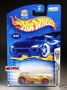 Hot Wheels 2003 #028 Sinistra GOLD,PRL PR5,METAL CARD - Picture 1 of 3