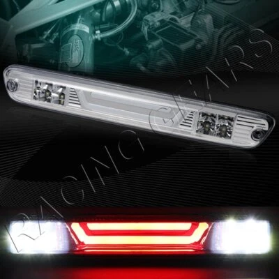 CARCAÇA CROMADA BARRA LED TERCEIRA 3ª LUZ DE FREIO + LÂMPADA DE CARGA AJUSTE 04-12 GMC CANYON - Imagem 1 de 4