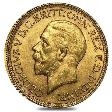 Sale Price - 1925-1932-SA South Africa Gold Sovereign George V Avg Circ Cover